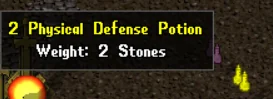 Defensive Potions example in Heroes Of Ultima